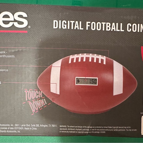 totes DIGITAL FOOTBALL COIN BANK - Picture 3 of 5
